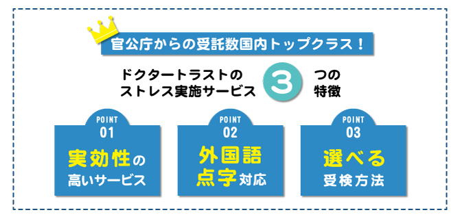 ストレスチェック実施サービスの特徴
